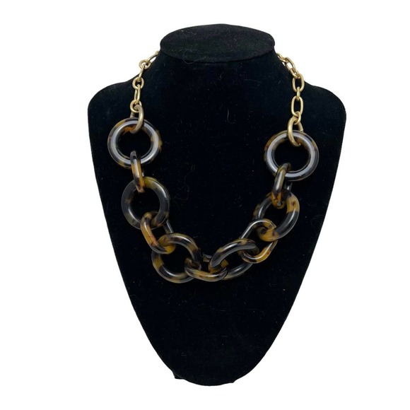 J.Crew Tortoise Link Necklace - Picture 1 of 3